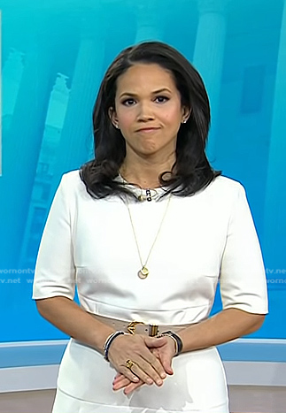 Laura's white paneled mini dress on Today