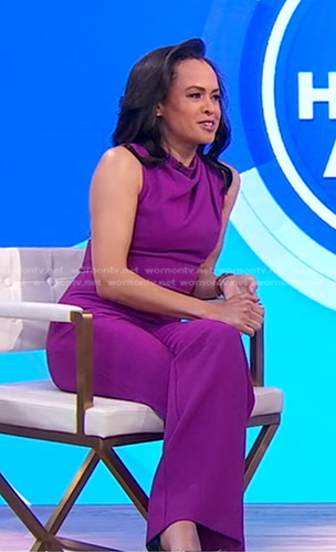 Linsey's purple jumpsuit on Good Morning America