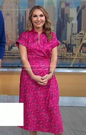 Lori's pink printed dress on Good Morning America