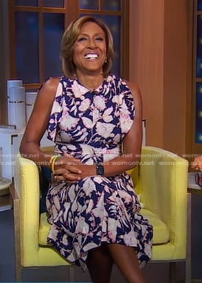 Robin's blue floral dress on Good Morning America