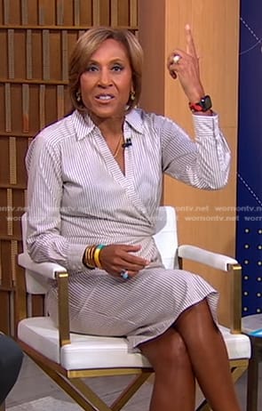 Robin's striped shirtdress on Good Morning America