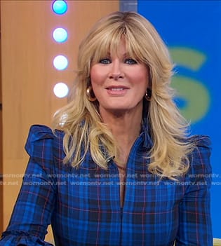Sandra Lee's blue plaid dress on Good Morning America
