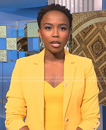 Zinhle's yellow blazer on NBC News Daily