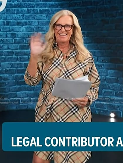 Alison Triessl's plaid shirtdress on Access Hollywood