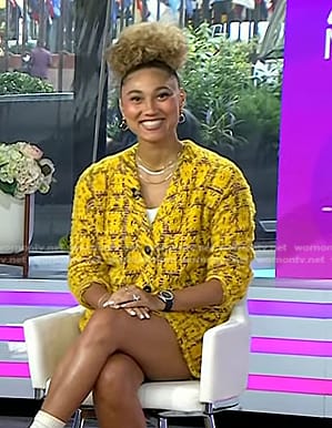 Ally's yellow plaid cardigan on Today