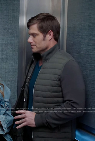 Atticus's grey quilted jacket on Greys Anatomy