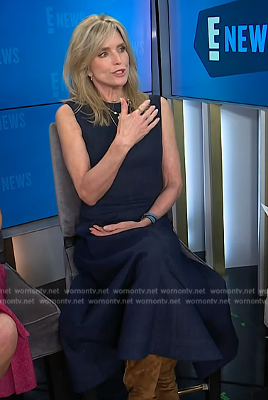 Courtney Thorne-Smith's navy denim dress on E! News