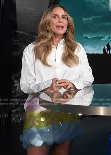 Keltie's sequin mini skirt on E! News