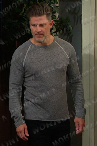 Eric's grey long sleeve tee on Days of our Lives