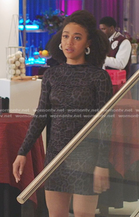 Eva's leopard ruched mini dress on All American Homecoming