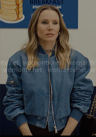 Joanne's denim bomber jacket on Nobody Wants This