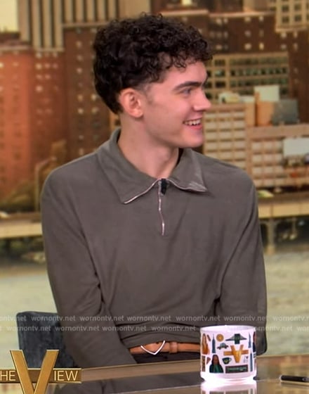 Joe Locke's gray zip sweater on The View
