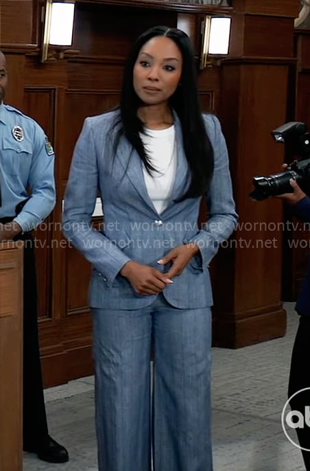 Jordan's blue suit on General Hospital