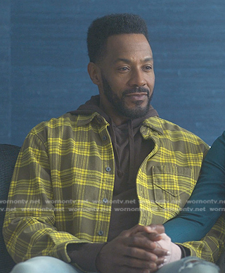 Lewis's yellow plaid shirt jacket on Reasonable Doubt