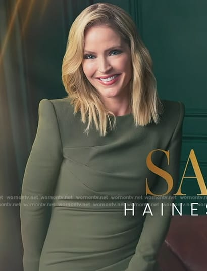 Sara's opening scene olive dress on The View