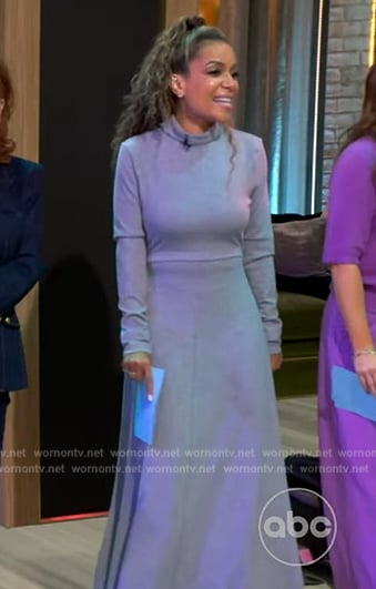 Sunny's gray turtleneck sweater dress on The View