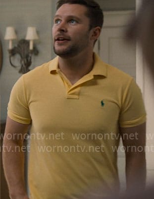 Thomas's yellow polo shirt on The Perfect Couple