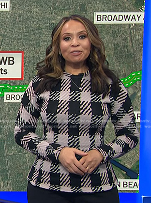 Adelle's plaid peplum top on Today