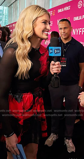 Ashley Bellman's floral print dress on E! News