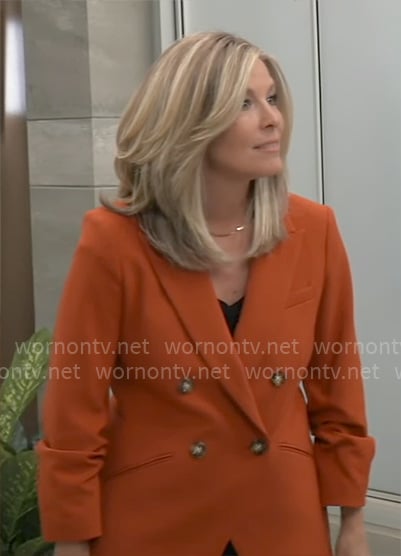 Carly's burnt orange blazer on General Hospital