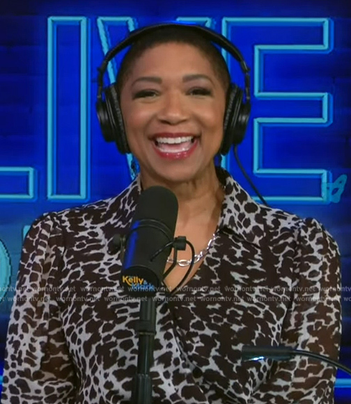 Deja Vu's printed wrap dress on Live with Kelly and Mark
