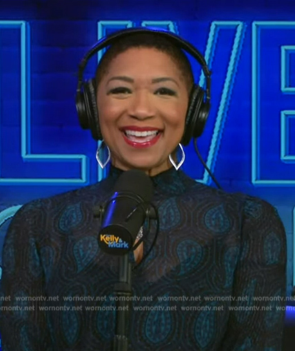 Deja Vu's paisley print keyhole dress on Live with Kelly and Mark