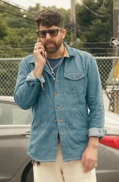 Harry's denim shirt jacket on The Equalizer