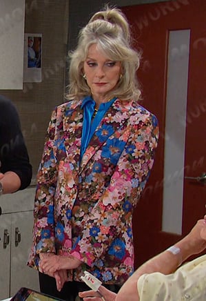 Hattie's floral blazer on Days of our Lives