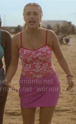 Imogen's floral swimsuit on Heartstopper