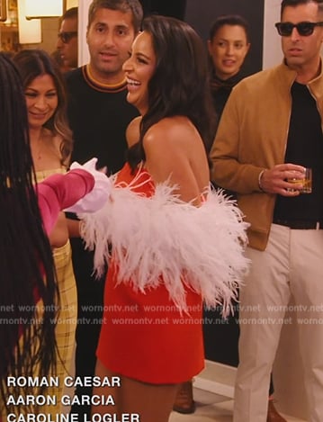 Jessel's red strapless mini dress on The Real Housewives of New York City