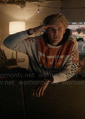 Liam's Deus Custom Motorcycles shirt on American Horror Stories