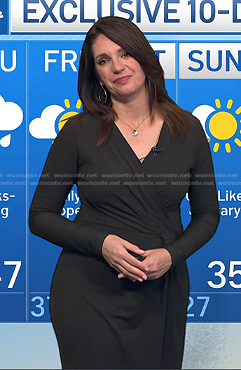 Maria's charcoal jersey wrap dress on Today