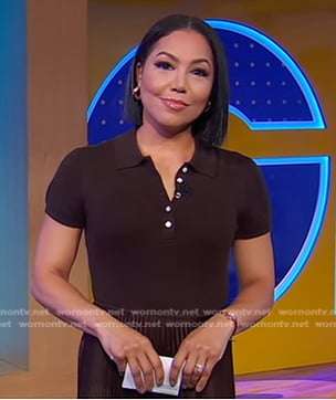 Stephanie's brown polo dress on Good Morning America