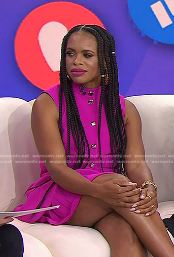 Nedra Glover Tawwab's fuchsia sleeveless mini dress on Today