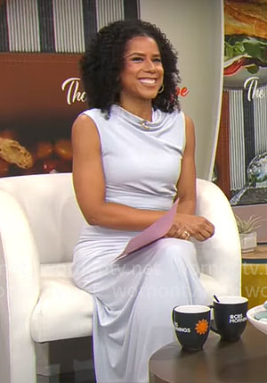 Adriana Diaz's light blue maxi dress on CBS Mornings