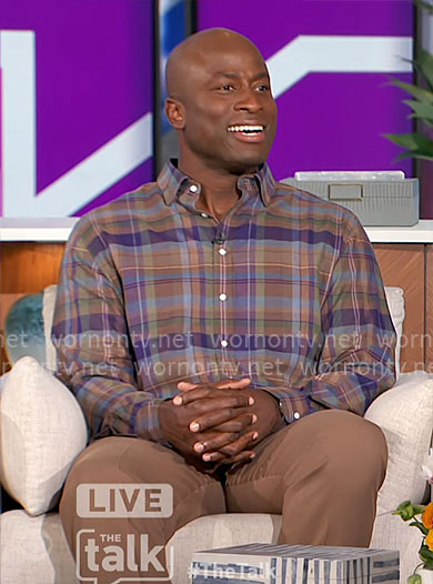 Akbar's plaid shirt on The Talk