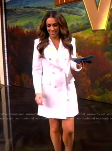 Alyssa's white blazer dress on The View