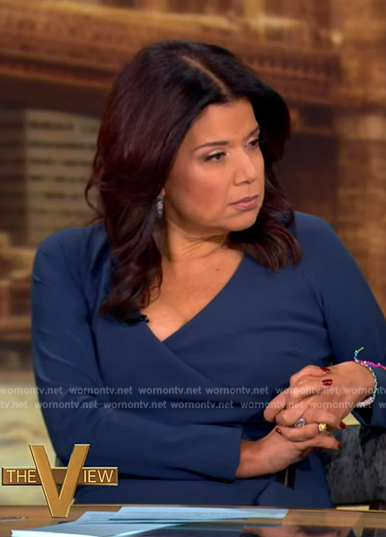Ana's teal wrap dress on The View