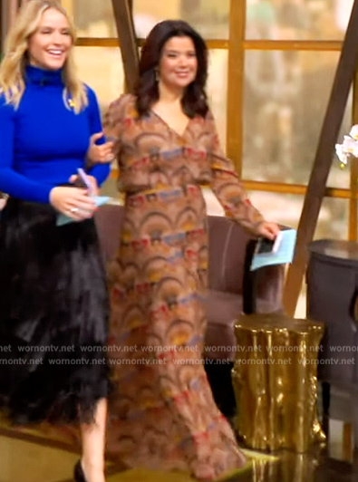 Ana's printed maxi dress on The View