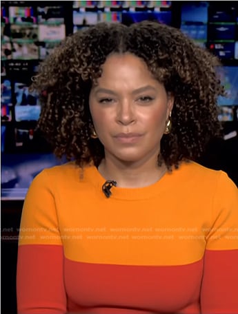 Antonia's multicolor colorblock dress on NBC News Daily