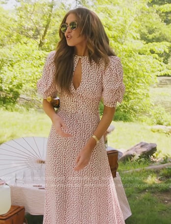 Bryn's heart print cutout dress on The Real Housewives of New York City