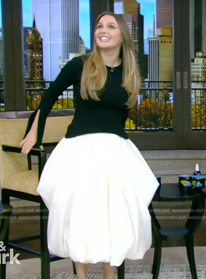 Camilla Luddington's colorblock dress on Live with Kelly and Mark