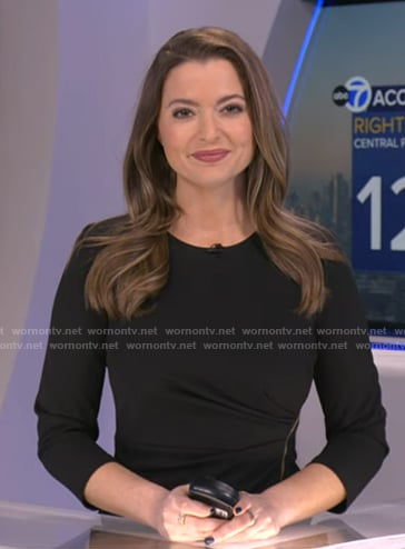 Dani's black zip dress on Good Morning America