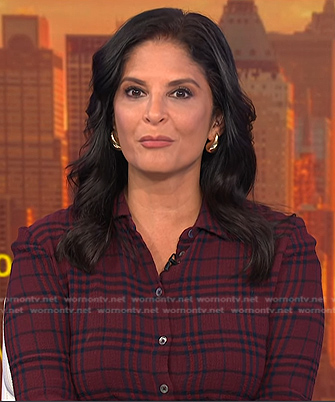 Darlene's red plaid shirtdress on Today