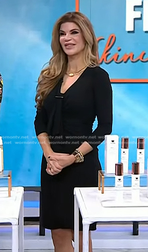 Dr. Dendy Engelma's black ruffle front dress on Today