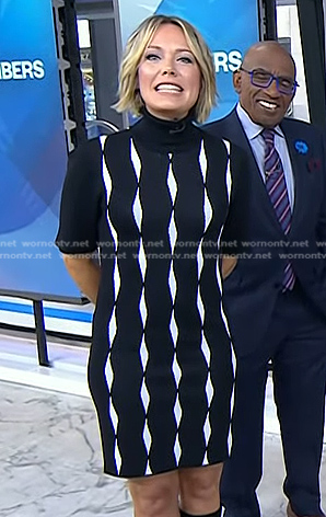 Dylan's black print sweater dress on Today