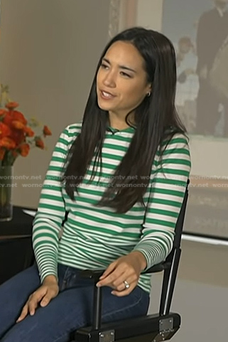 Emilie's green striped top on Today
