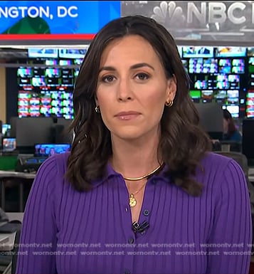 Hallie's purple ribbed dress on Today