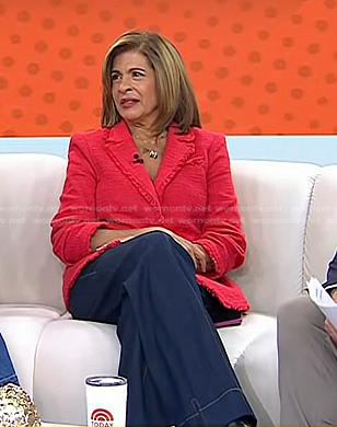 Hoda's red tweed blazer and jeans on Today