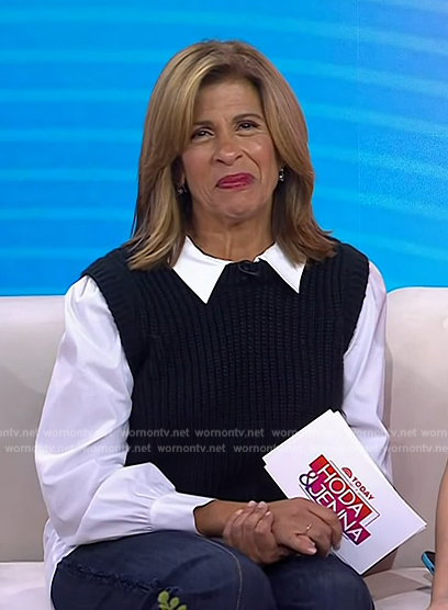 Hoda's layered top and jeans on Today